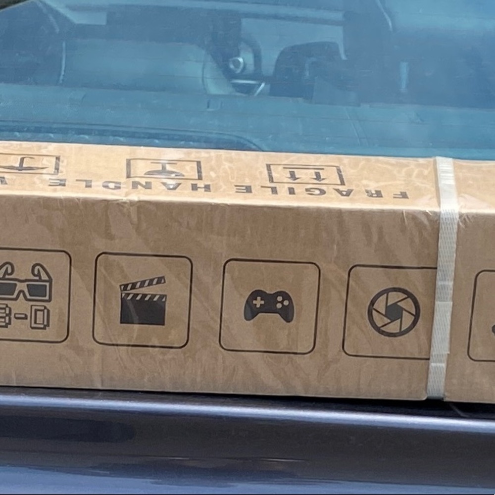 8 k projector brand new with 72 inches flat screen